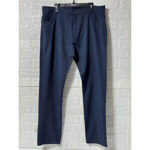 Kyodan Mens Golf Pants Navy Blue Size 38 Straight Leg Polyester Active Wear